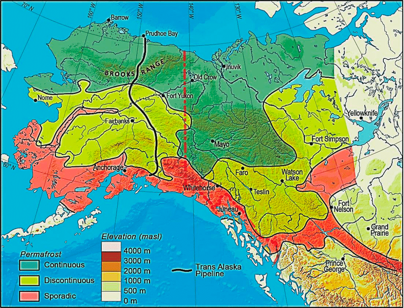 Alaska Permafrost Map