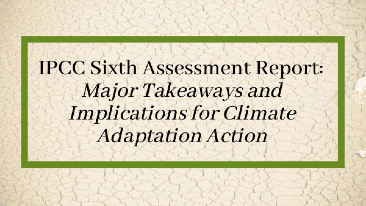 IPCC 6th Assessment