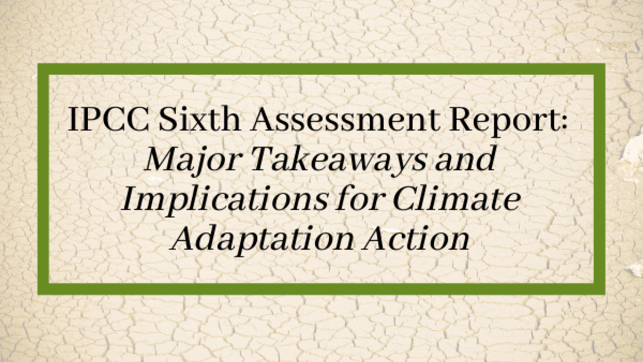 IPCC 6th Assessment 