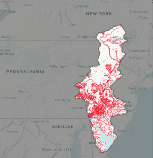 Delaware River Basin Impaired Waters Map
